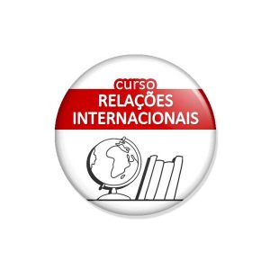 crachá "curso RELAÇÕES INTERNACIONAIS"