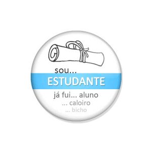 crachá "sou... ESTUDANTE"