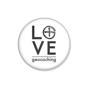 crachá ou íman "LOVE geocaching"