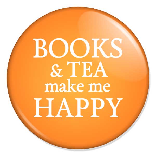 espelho de bolso "BOOKS & TEA make me HAPPY"