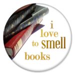 espelho de bolso "i love to smell books"