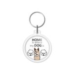 porta-chaves "HOME is where my DOG is"