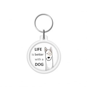 porta-chaves "LIFE is better with a DOG"