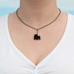 colar buldogue inglês preto