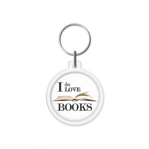 porta-chaves "I do LOVE BOOKS"