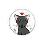 crachá ou íman "I love my Cat"