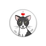 crachá ou íman "I love my Cat"
