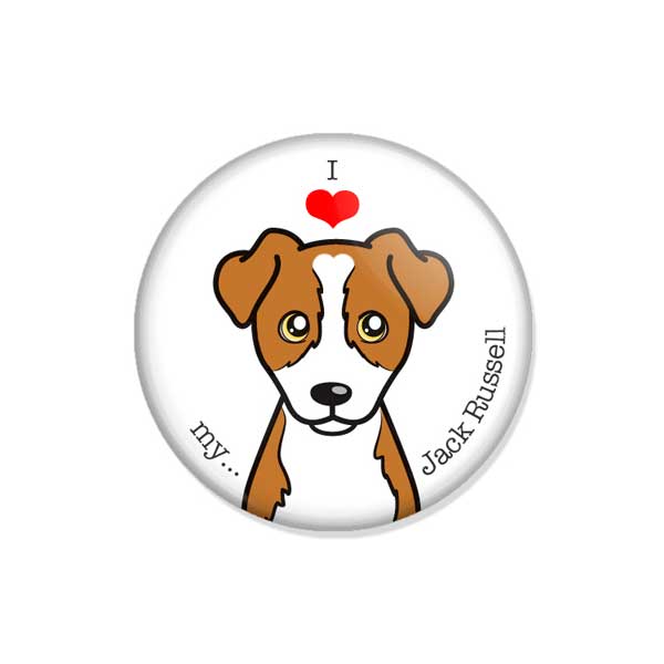 crachá ou íman "I love my Jack Russell"