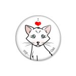 crachá ou íman "I love my Cat"
