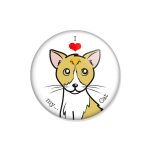 crachá ou íman "I love my Cat"