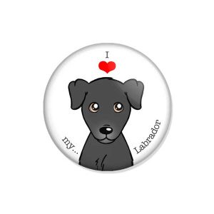 crachá ou íman "I love my Labrador"