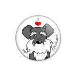 crachá ou íman "I love my Schnauzer"