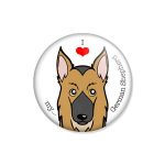 crachá ou íman "I love my German Shepherd"