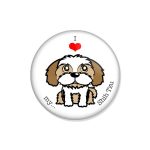 crachá ou íman "I love my Shih Tzu"