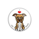 crachá ou íman "I love my Boxer"