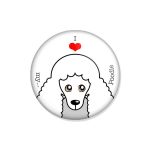 crachá ou íman "I love my Poodle"